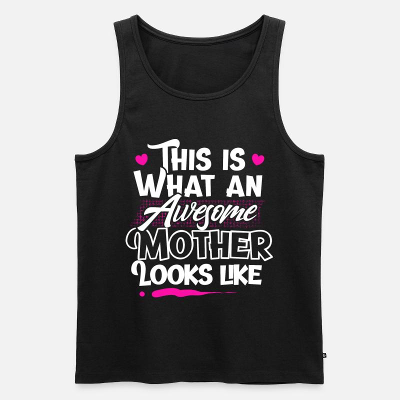 Mama Mutter - Männer Premium Bio Tank Top - Schwarz