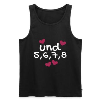 Tanzen Tanz Tanzkurs Rhythmus - Männer Premium Bio Tank Top - Schwarz - Vorne - Michal (187cm)