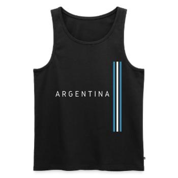 Argentinische Flagge, Argentinischer Stolz - Männer Premium Bio Tank Top - Schwarz - Vorne - AI Model Male 178 light (178cm)