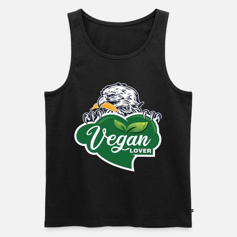Vegan Lover Eagle Graphique - Débardeur bio Premium Homme - noir