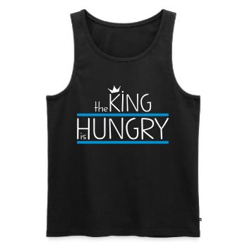 Hunger - Männer Premium Bio Tank Top - Schwarz - Vorne - Michal (187cm)