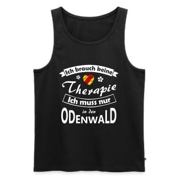 Odenwald Therapie - Männer Premium Bio Tank Top - Schwarz - Vorne - AI Model Male 178 light (178cm)