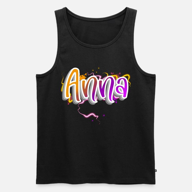 Anna - Männer Premium Bio Tank Top - Schwarz