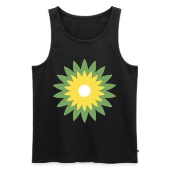 Blume - Männer Premium Bio Tank Top - Schwarz - Vorne - Michal (187cm)