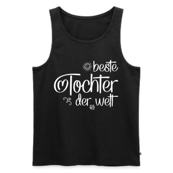 Tochter - Männer Premium Bio Tank Top - Schwarz - Vorne - Michal (187cm)