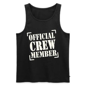 official crew member - Débardeur bio Premium Homme - noir - Devant - Michal (187cm)