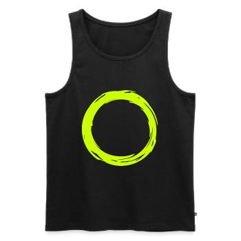 Kreis - Männer Premium Bio Tank Top - Schwarz - Vorne - Michal (187cm)
