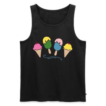 Eis - Men's Premium Organic Tank Top - black - Front - AI Model Male 178 light (178cm)
