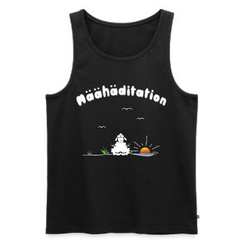 Meditation - Männer Premium Bio Tank Top - Schwarz - Vorne - Michal (187cm)
