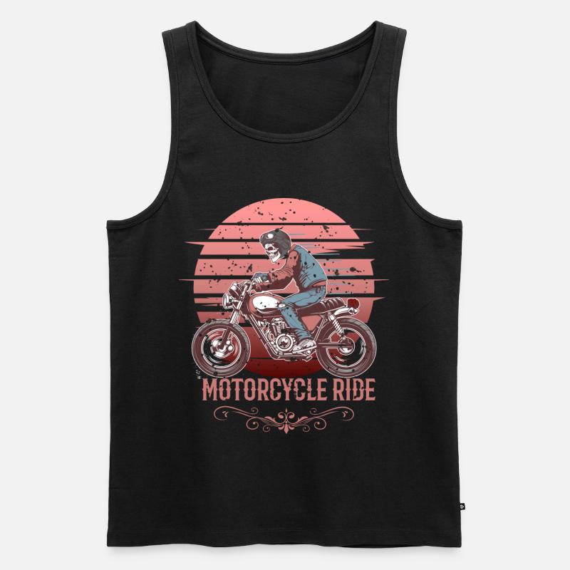 Motorradfahrer - Männer Premium Bio Tank Top - Schwarz