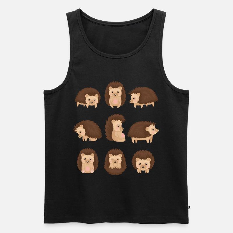 Igel - Männer Premium Bio Tank Top - Schwarz