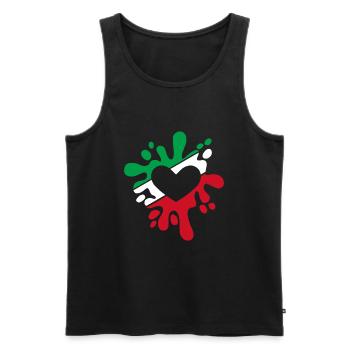 Iran symbole drapeau tache de couleurs cadeau - Débardeur bio Premium Homme - noir - Devant - Michal (187cm)