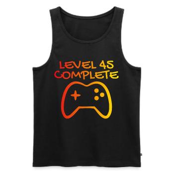 45. Geburtstag Level 45 Complete - Männer Premium Bio Tank Top - Schwarz - Vorne - Michal (187cm)