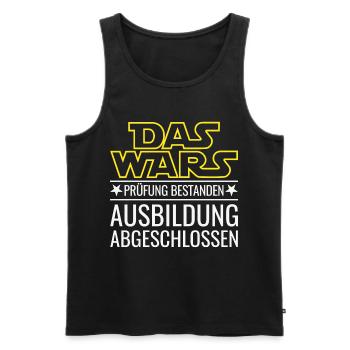 Ausbildung abgeschlossen 2026 Prüfung bestanden  - Männer Premium Bio Tank Top - Schwarz - Vorne - AI Model Male 178 light (178cm)