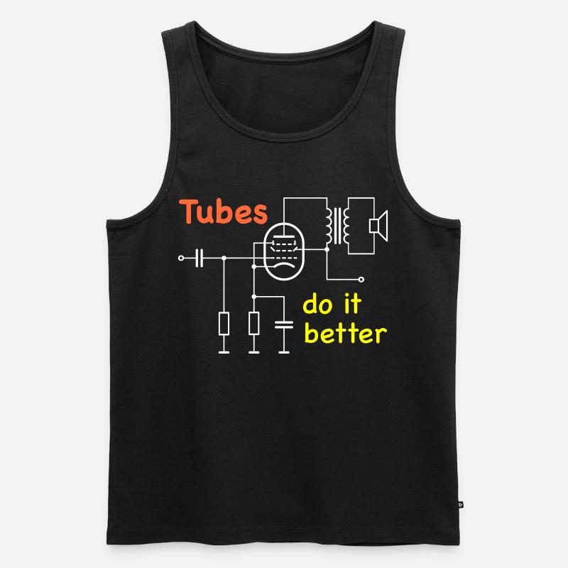 Vacuum Tubes do it better - Männer Premium Bio Tank Top - Schwarz