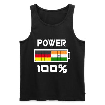Germany and India Power 100% - Men's Premium Organic Tank Top - black - Front - Michal (187cm)