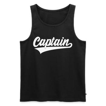 CAPITAINE 3D CAPITAINE SWOOSH - Débardeur bio Premium Homme - noir - Devant - Michal (187cm)