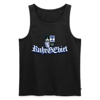 Ruhrgebiet Gelsenkirchen GE - Männer Premium Bio Tank Top - Schwarz - Vorne - Michal (187cm)