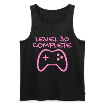 30 anniversaire - Niveau 30 Complete - Gamer 30 ans - Débardeur bio Premium Homme - noir - Devant - Michal (187cm)