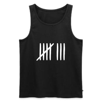 8 Geburtstag Strichliste - 8 Jahre alt - Männer Premium Bio Tank Top - Schwarz - Vorne - Michal (187cm)