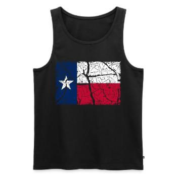 Texas Vintage - Männer Premium Bio Tank Top - Schwarz - Vorne - AI Model Male 178 light (178cm)