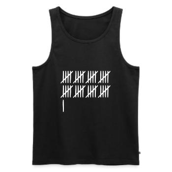 41 birthday tally sheet - 41 years old - Men's Premium Organic Tank Top - black - Front - Michal (187cm)