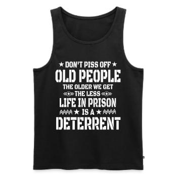 Don't Piss Off Old People - Débardeur bio Premium Homme - noir - Devant - AI Model Male 178 light (178cm)