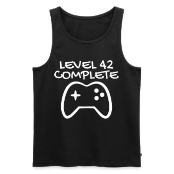 42nd birthday - 42 years gift - Men's Premium Organic Tank Top - black - Front - Michal (187cm)