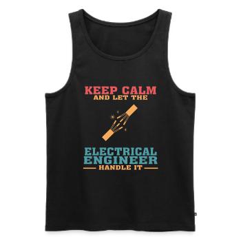 Lustiges Elektrotechnik-Zitat für Elektrotechnik - Männer Premium Bio Tank Top - Schwarz - Vorne - AI Model Male 178 light (178cm)