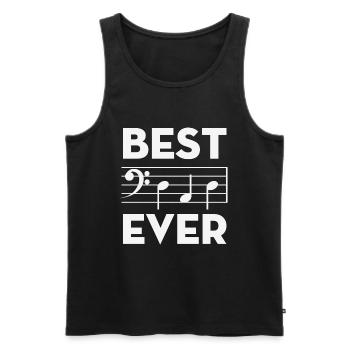 Best Dad Ever Music Note Chords - Men's Premium Organic Tank Top - black - Front - AI Model Male 178 light (178cm)