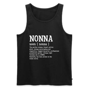 Nonna Defination Fête des Mères - Débardeur bio Premium Homme - noir - Devant - Michal (187cm)