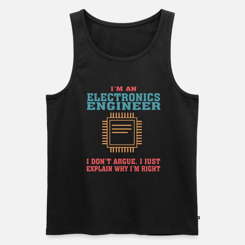 Funny Electronics Engineering Zitat für Electronic - Männer Premium Bio Tank Top - Schwarz