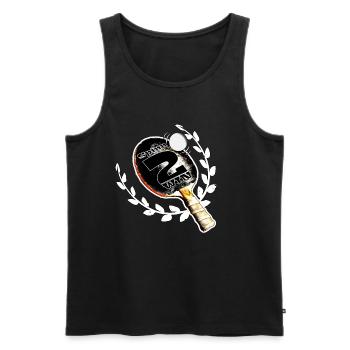 Table tennis - Men's Premium Organic Tank Top - black - Front - AI Model Male 178 light (178cm)