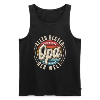 Opa - Männer Premium Bio Tank Top - Schwarz - Vorne - Michal (187cm)