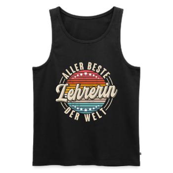 Lehrerin - Männer Premium Bio Tank Top - Schwarz - Vorne - Michal (187cm)
