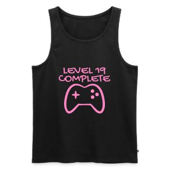 19th Birthday - Gamer 19 - 19 Years Gift - Men's Premium Organic Tank Top - black - Front - Michal (187cm)