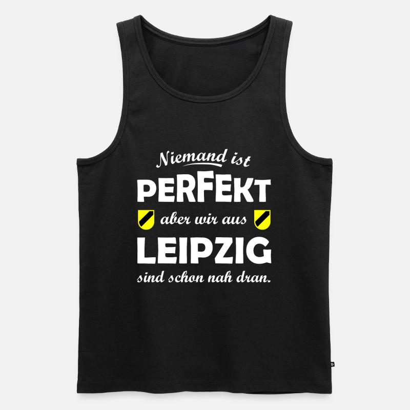 Leipzig Perfekt - Männer Premium Bio Tank Top - Schwarz