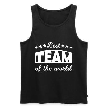 Team - Men's Premium Organic Tank Top - black - Front - Michal (187cm)