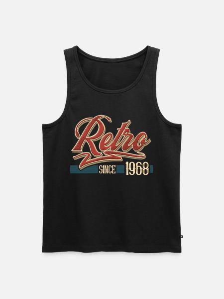 Retro 1968 Jahrgang Baujahr Geburtstag Vintage - Männer Premium Bio Tank Top - Schwarz