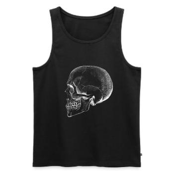 Schädel - Männer Premium Bio Tank Top - Schwarz - Vorne - Michal (187cm)