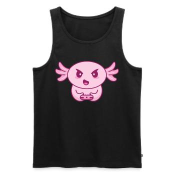 Gamer zocken spielen daddeln Zocker gaming Axolotl - Männer Premium Bio Tank Top - Schwarz - Vorne - AI Model Male 178 light (178cm)