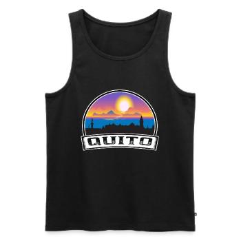 Quito Equador Skyline Vintage Sunset Travel Souven - Débardeur bio Premium Homme - noir - Devant - Michal (187cm)