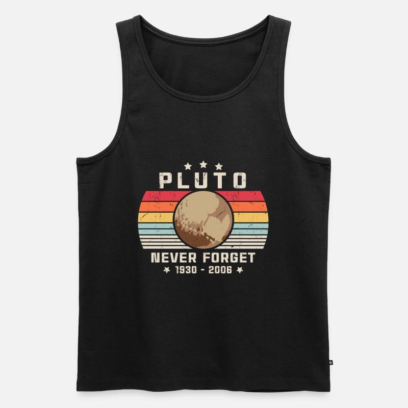 Vergiss Pluto nie - Männer Premium Bio Tank Top - Schwarz