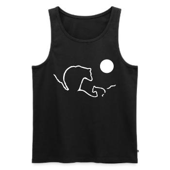 Mom bear and cub - Men's Premium Organic Tank Top - black - Front - AI Model Male 178 light (178cm)