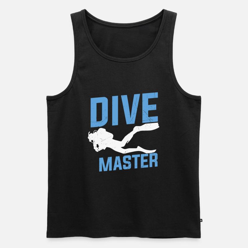 Citation plongée sous-marine Dive Master Scuba Diving - Débardeur bio Premium Homme - noir