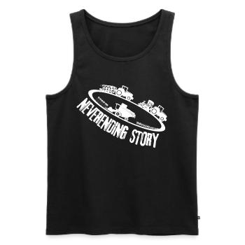 Unendliche Geschichte der Landwirtschaft - Männer Premium Bio Tank Top - Schwarz - Vorne - AI Model Male 178 light (178cm)