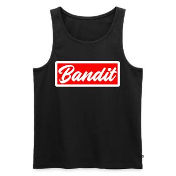 bandit thief crime criminal sticker hooligan gang - Men's Premium Organic Tank Top - black - Front - AI Model Male 178 light (178cm)