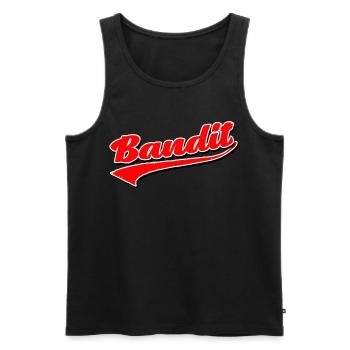 bandit thief crime criminal sticker hooligan gang - Men's Premium Organic Tank Top - black - Front - AI Model Male 178 light (178cm)