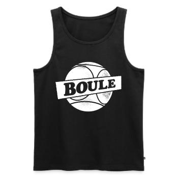 Petanque Boule Ball Outfit for Bouler Boule - Men's Premium Organic Tank Top - black - Front - Michal (187cm)