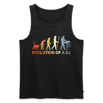 Evolution of a DJ - Men's Premium Organic Tank Top - black - Front - AI Model Male 178 light (178cm)